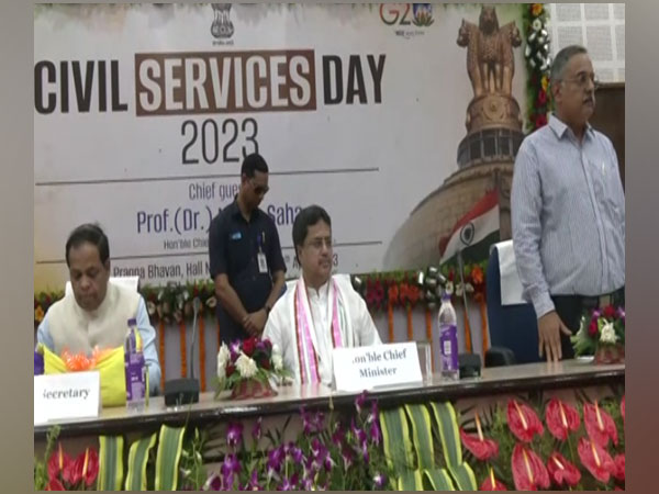 CM Manik Saha attends Civil Services Day programme (Photo/ANI)