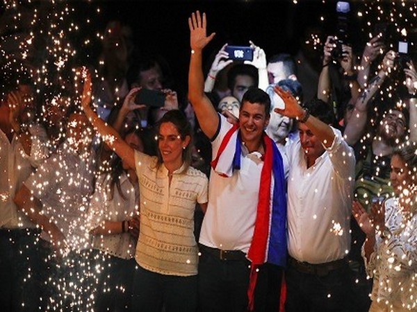 Santiago Pena celebrating in Asuncion, Paraguay (Source: Reuters Pictures)