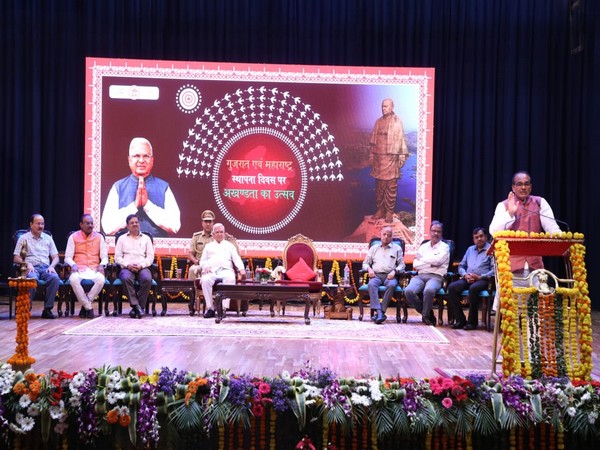 Madhya Pradesh CM Shivraj Singh Chouhan speaking in the program (Photo/ANI)