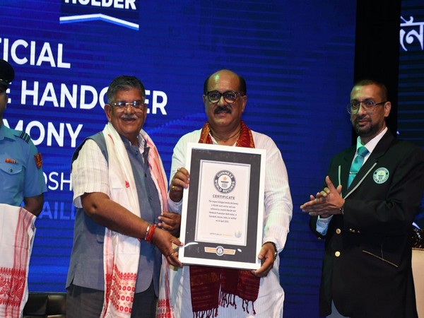 Jayanta Baruah receives Guinness World Record (Photo/ANI)