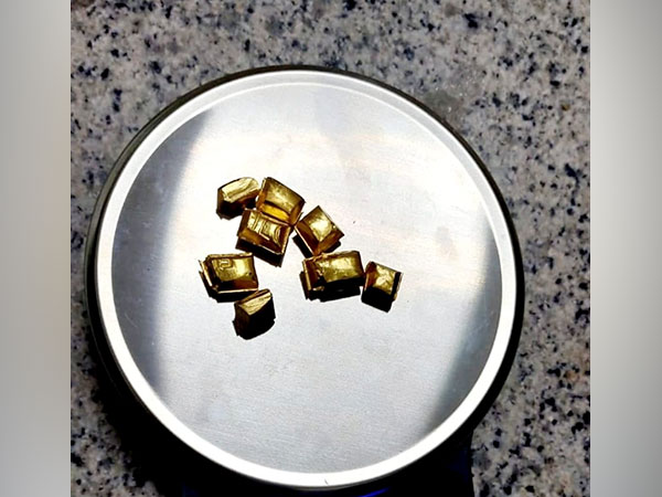 Seized gold at Hyderabad airport (Photo/ANI)