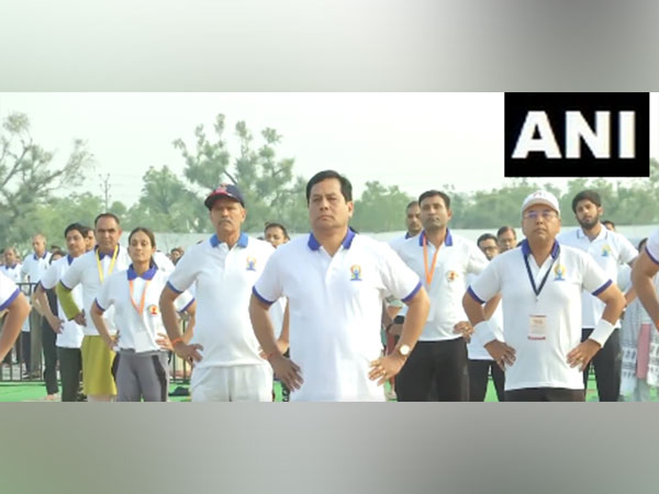 Union Minister Ayush Sarbananda Sonowal at the 'Yoga Mahotsav' (Photo/ANI)