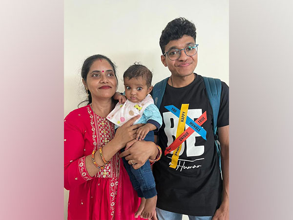 The 2-month-old cured infant with parents (Photo/ANI)