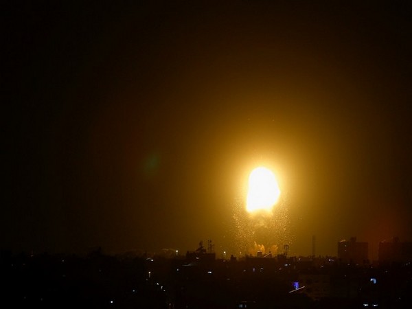 Flames rise, following an Israeli air strike in Gaza May 3, 2023. (Photo/Reuters)