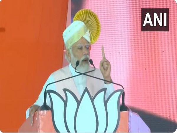 Prime Minister Narendra Modi in Belagavi (Photo/ANI)