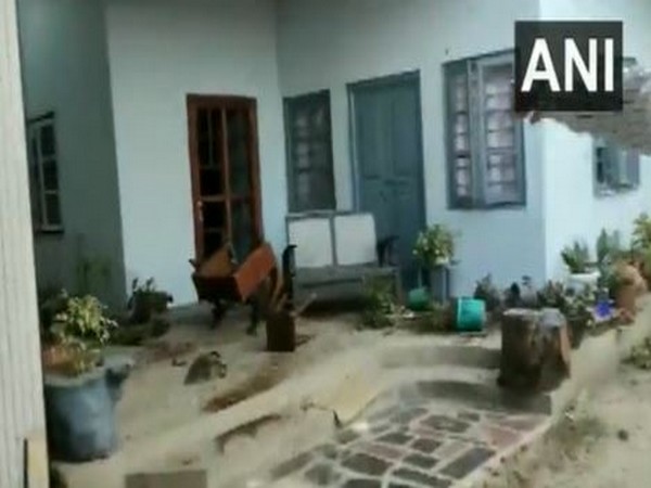 Mob destroys houses amid tensions in Churachandpur Town in Manipur (Photo/ANI)