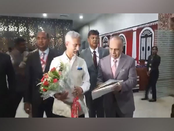 EAM Jaishankar arrives at Dabolim airport in Goa on Wednesday. (Photo/ANI)