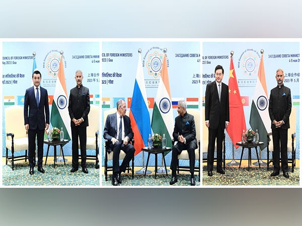 EAM Jaishankar with Uzbekistan Foreign Minister Bakhtiyor Saidov (left), Russian FM Sergey Lavrov (Middle) and his Chinese counterpart Qin Gang (Right) (Image Credit: Twitter/@DrSJaishankar)