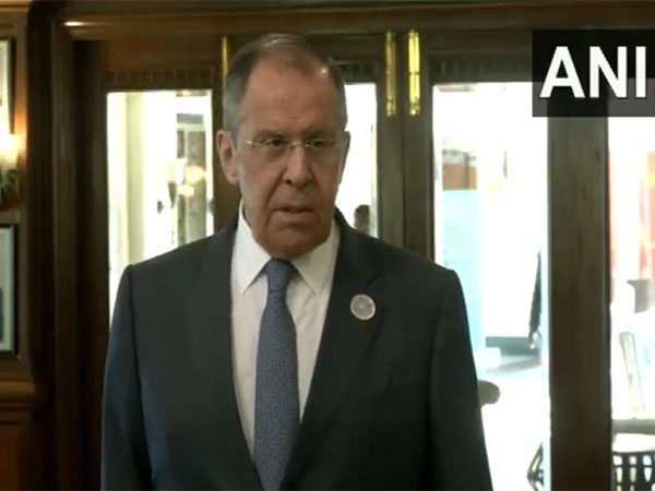 Russian Foreign Minister Sergey Lavrov addressing a media briefing in Goa on Friday.