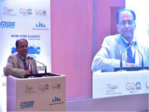 Director General (NMCG) G Asok Kumar at the Global Seminar. (Photo/ANI)