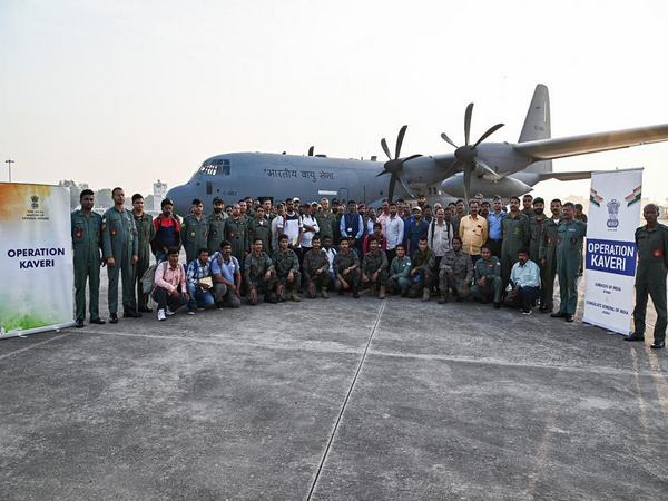 An IAF C130 J flight carrying 47 passengers lands in India. (Photo Credit: Twitter/@DrSJaishankar)