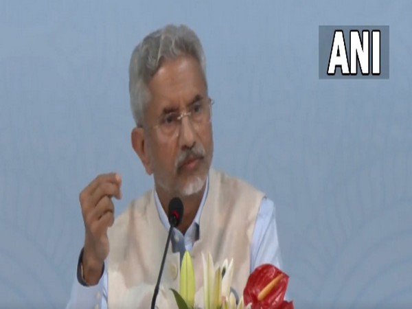 External Affairs S Jaishankar interacting with media in Goa (Photo/ANI)