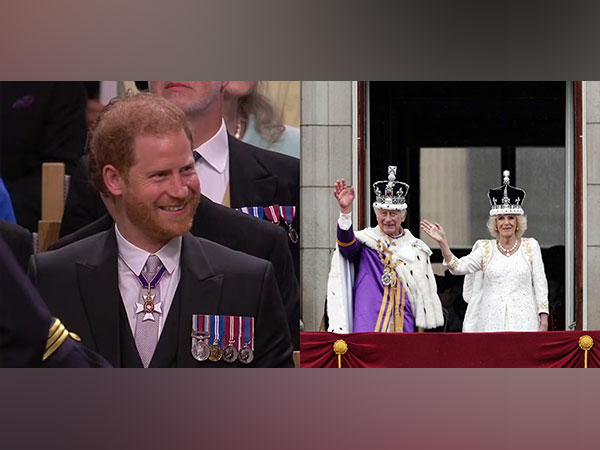 Prince Harry, King Charles III, Queen Camilla (image source: Twitter)