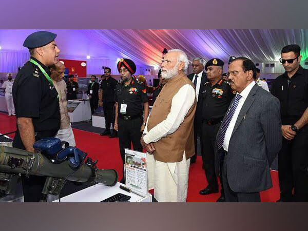 Prime Minister Narendra Modi and NSA Ajit Doval at Combined Commanders' Conference at Bhopal (File photo/ANI)