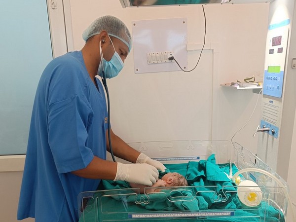 Evacuated woman in violence-hit Manipur gives birth to baby (Photo/ANI)