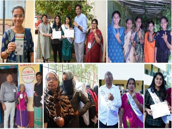 Voters after casting their vote (Photo: ECI)