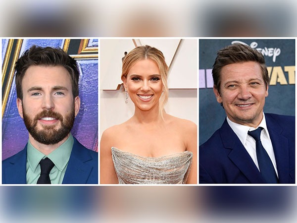 Chris Evans, Scarlett Johansson, Jeremy Renner. (Image Source: Twitter)