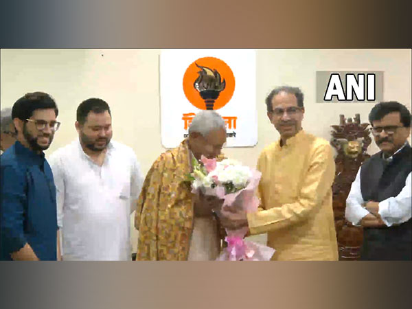 Nitish and Tejashwi meet Uddhav in Mumbai(Photo/ANI)
