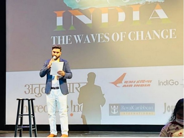 Sameer Ahmmad Baktoo during an event (Photo/ANI)