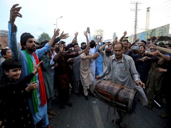 Supporters of Pakistan's former PM Khan celebrate in Peshawar. (Photo Credit - Reuters)