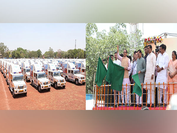 Madhya Pradesh CM Shivraj Singh Chouhan flagging off the ambulances (Photo/DPR)