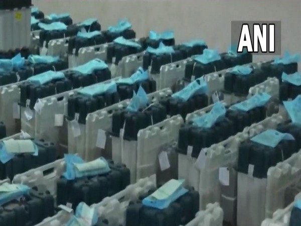 Visuals of EVMs this morning (Photo/ANI)