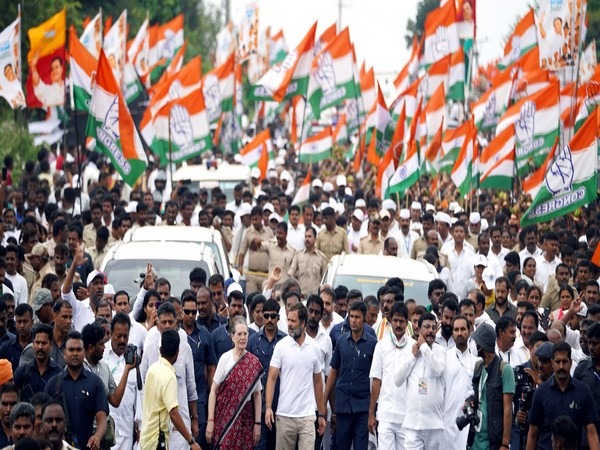Congress' Bharat Jodo Yatra in Karnataka (File photo/ANI)