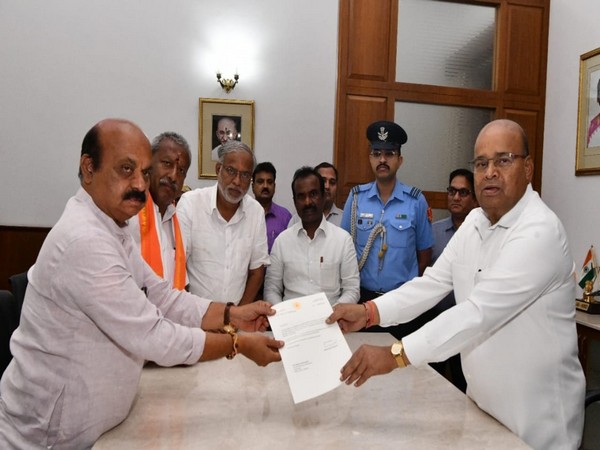 Karnataka Chief Minister Basavaraj Bommai tendering his resignation to Governor Thawar Chand Gehlot (Photo/ANI)