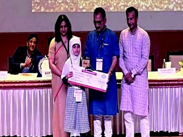 Kashmiri student Affifa Batool secures first rank in All-India Orange Global Olympiad (Photo/ANI)