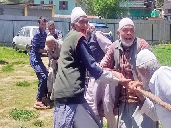 Senior citizens participate at a sports event in Baramullah in Jammu and Kashmir (Photo/ANI)