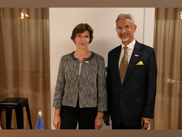 EAM S Jaishankar with his French counterpart Catherine Colonna. (Photo Credit - Twitter)