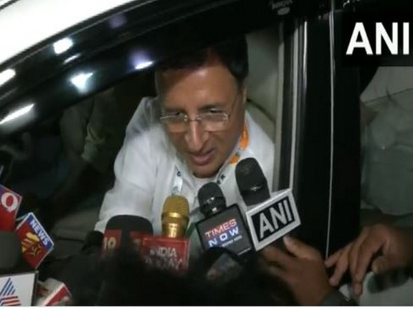 Congress leader Randeep Singh Surjewala after the CPL meeting in Bengaluru (Photo/ANI)