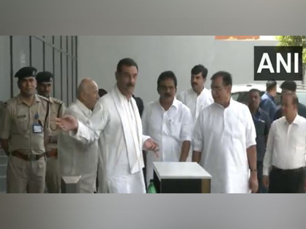 Three central observers appointed by the All India Congress Committee (AICC) in Karnataka arrive in Delhi. (Photo/ANI)