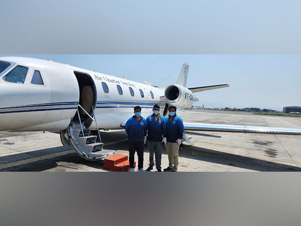 Anurag Maloo, a mountaineer from Rajasthan who went missing during an expedition to Mount Annapurna in Nepal being airlifted (Image: ANI)
