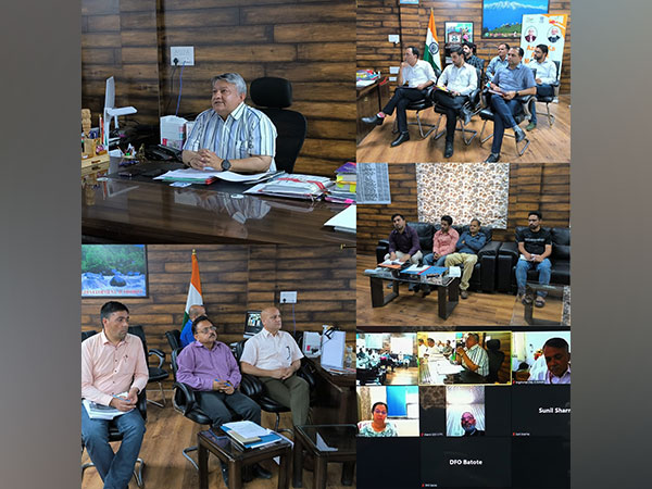 Union Joint Secretary Angshuman Dey e-reviews implementation of JSA-CTR in Doda. (Photo/ANI)