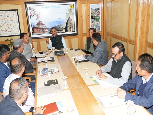 Himachal Pradesh CM Sukhvinder Singh Sukhu presiding over the meeting (Photo/ANI)