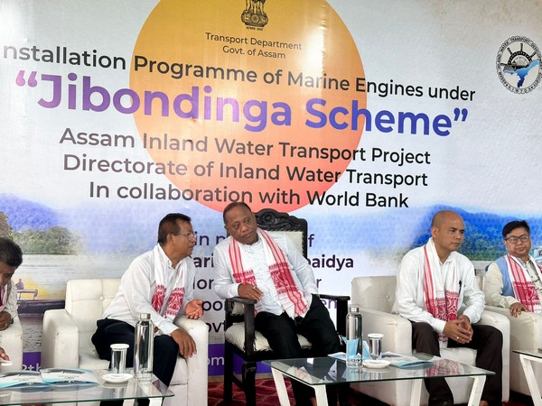 Assam Minister Parimal Suklabaidya attending marine engines installation programme (Photo/Twitter handle @ParimalSuklaba1)