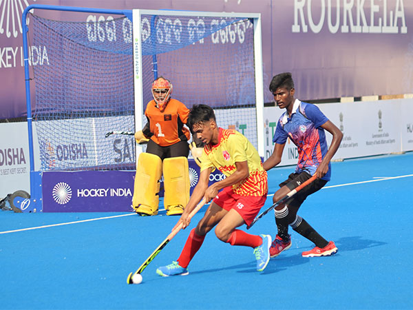 Players in action during 13th Hockey India Sub Junior Men National Championship (Image: HI)