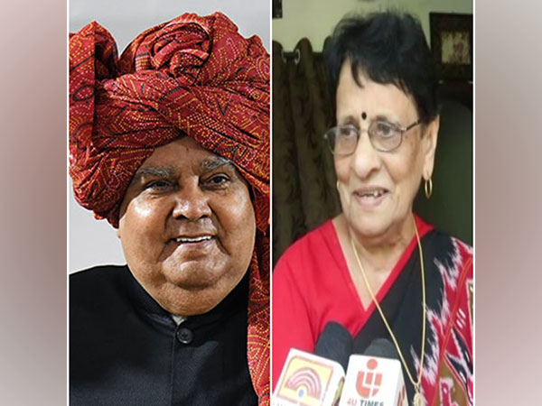 Vice President Jagdeep Dhankhar (Left) and Ratna Nair (Left) (Photo/ANI)
