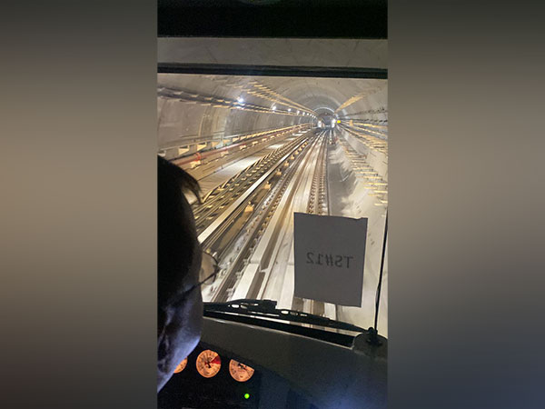 Visual of Underwater Metro in Kolkata (Photo/ANI)