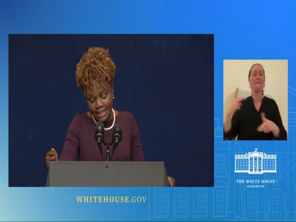 White House Press Secretary Karine Jean-Pierre addressing a media briefing in Hiroshima, Japan on Friday (local time). (Photo Credit: YouTube/White House)  