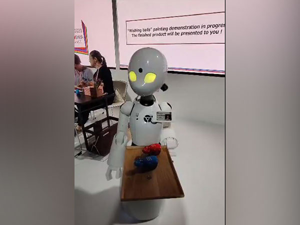 Robot deployed at the International Media Centre during G7 Summit (Photo/ANI)
