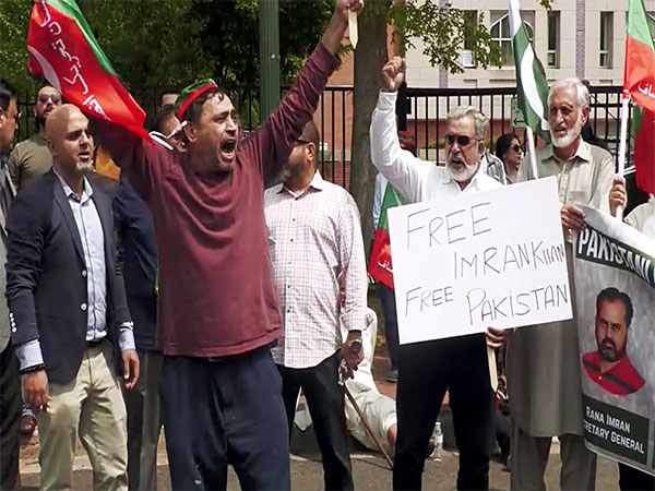 Protest in Pakistan over arrest of ex-PM Imran Khan. (Photo Credit - ANI)