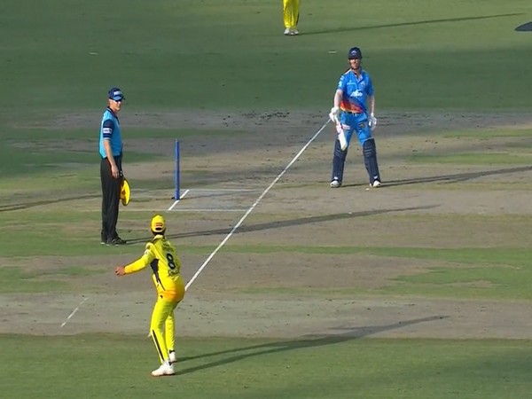 David  Warner and Ravindra Jadeja (Image: Twitter/ IPL) 