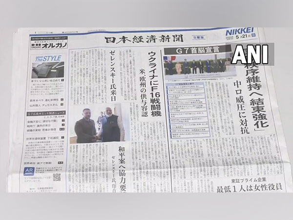 Japanese newspapers flooded with Prime Minister Narendra Modi's meeting with Ukrainian President Volodymyr Zelenskyy during the G7 Summit (Photo/ANI)