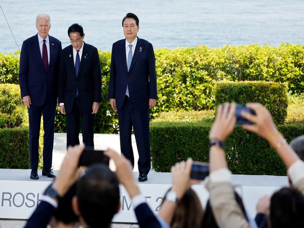 United States President Joe Biden with Japanese Prime Minister Fumio Kishida and South Korean President Yoon Suk Yeol (Image Credit: Reuters)