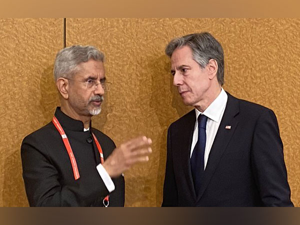 EAM S Jaishankar with US  Secretary of State Antony Blinken. (Photo Credit - Twitter)