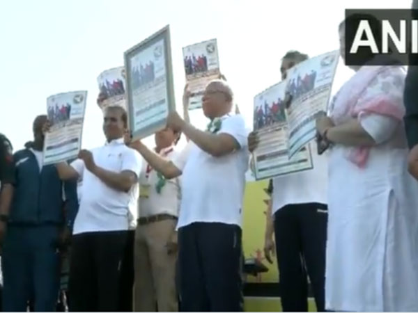 Haryana CM Manohar Lal Khattar Raahgiri day celebrations in Gurugram (Photo/ANI)