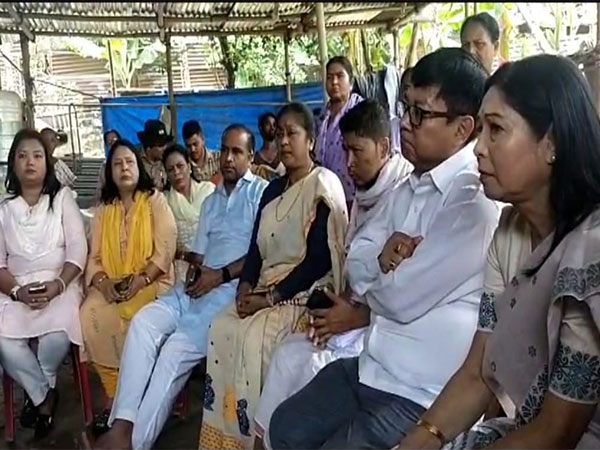 Congress delegation of Assam meets SI Rabha's mother and other family members (Photo/ANI)