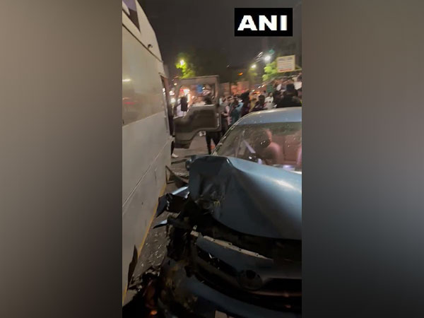 Damaged car (Photo/ANI)